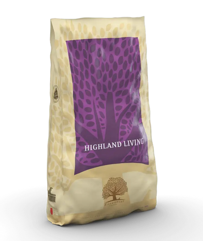 ESSENTIAL HIGHLAND LIVING is a grain-free dog meal inspired by Scotland, featuring local ingredients like turkey, beef, and salmon, designed for normal activity levels and stable blood pressure