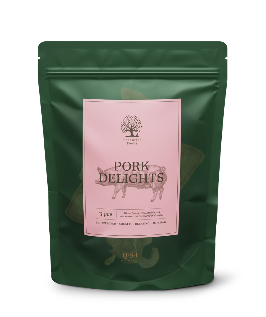 Essential 'PORK DELIGHTS' DOG TREATS — Grain-Free Dog Treat Ireland | Essentialfoods.ie