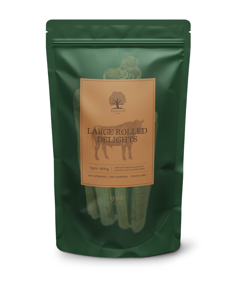 Essential LARGE ROLLED DELIGHTS 5PCS — Grain-Free Dog Treat Ireland | Essentialfoods.ie