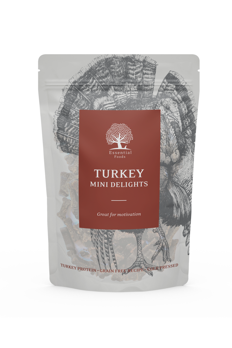 Essential TURKEY MINI DELIGHTS 100G — Grain-Free Dog Treat Ireland | Essentialfoods.ie