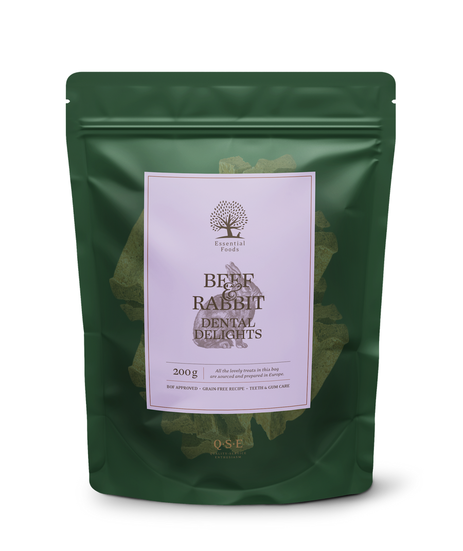 GRAIN-FREE BEEF & RABBIT DENTAL DELIGHTS — Grain-Free Dog Treat Ireland | Essentialfoods.ie