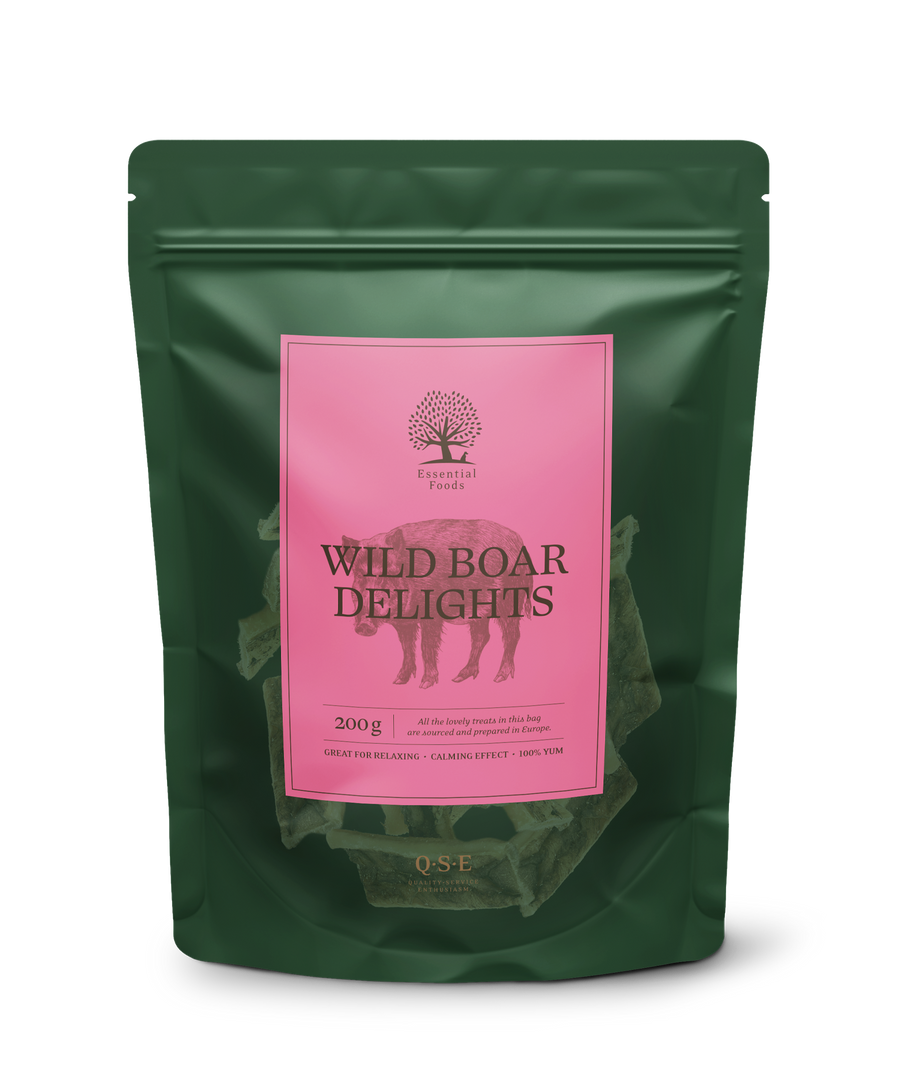 Essential 'WILD BOAR DELIGHTS' DOG TREATS — Grain-Free Dog Treat Ireland | Essentialfoods.ie