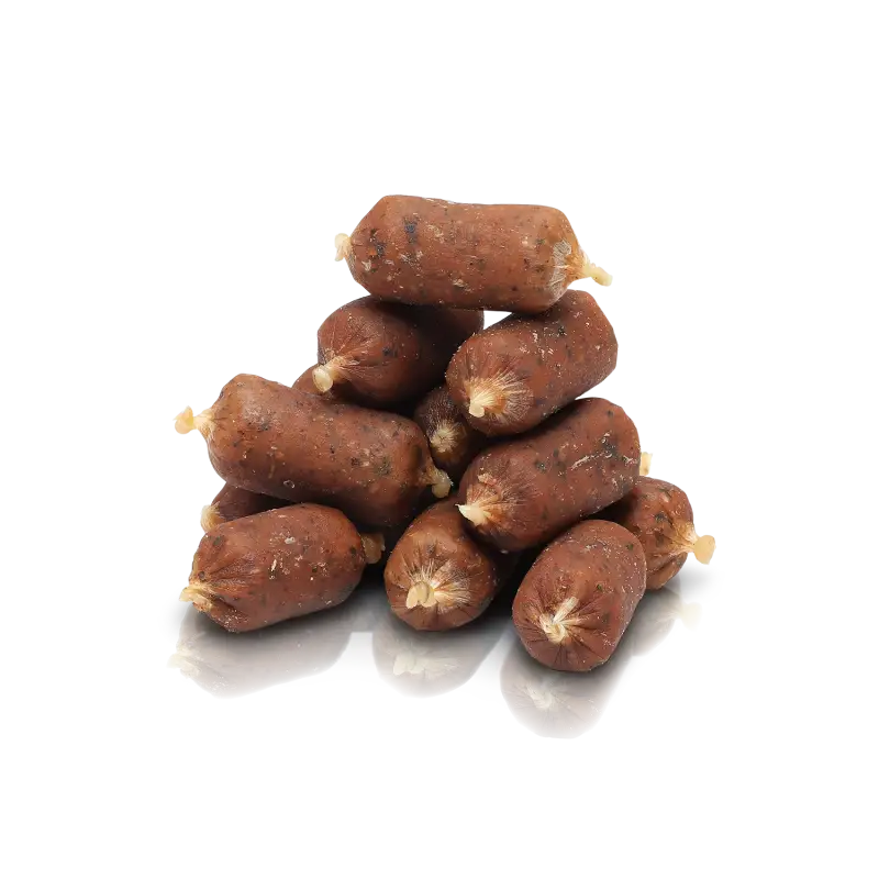 ESSENTIAL FINEST SALMON & PARSLEY SMALL SAUSAGES 20PCS - TREATS