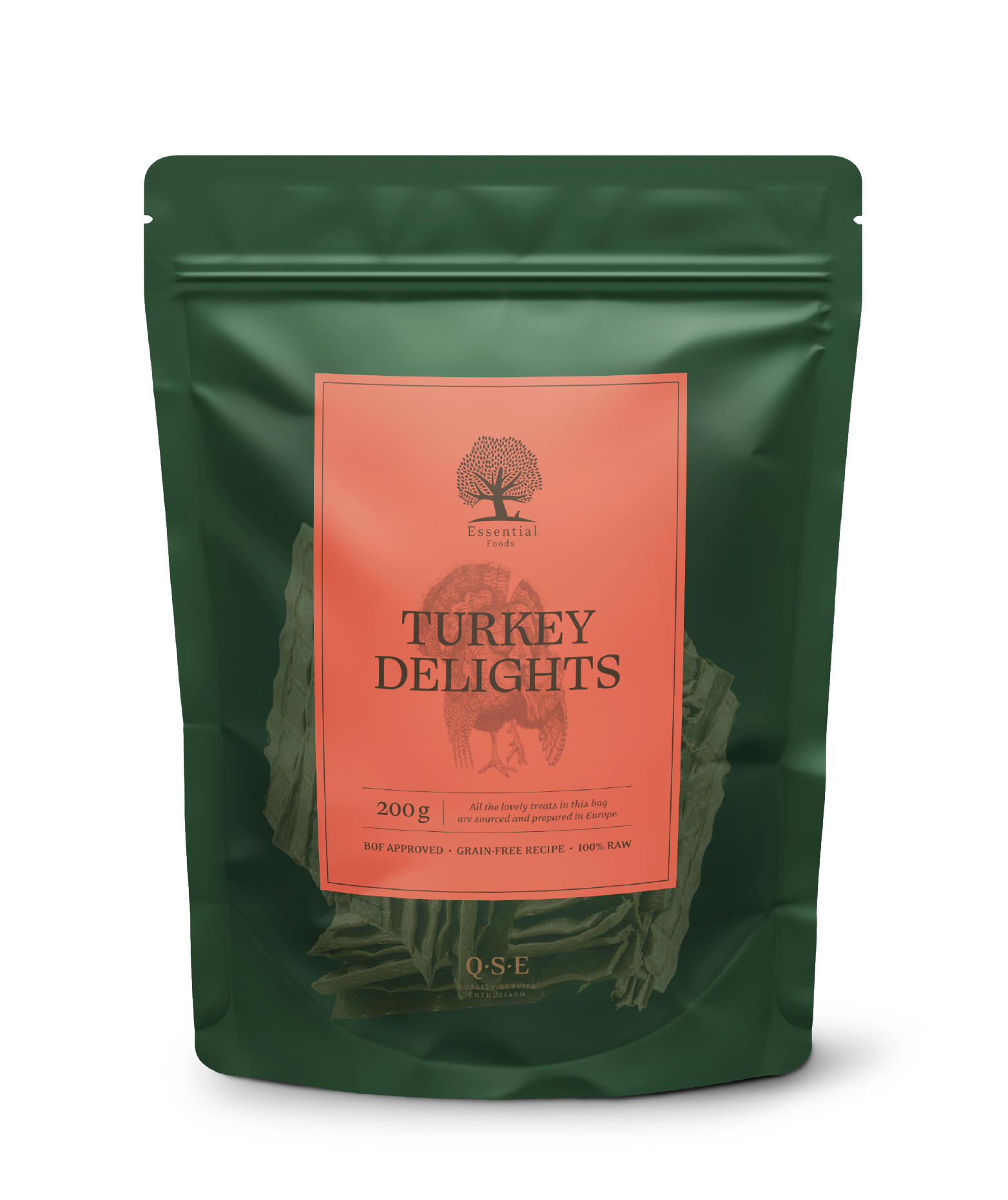 ESSENTIAL 'TURKEY DELIGHTS' 220g DOG TREAT
