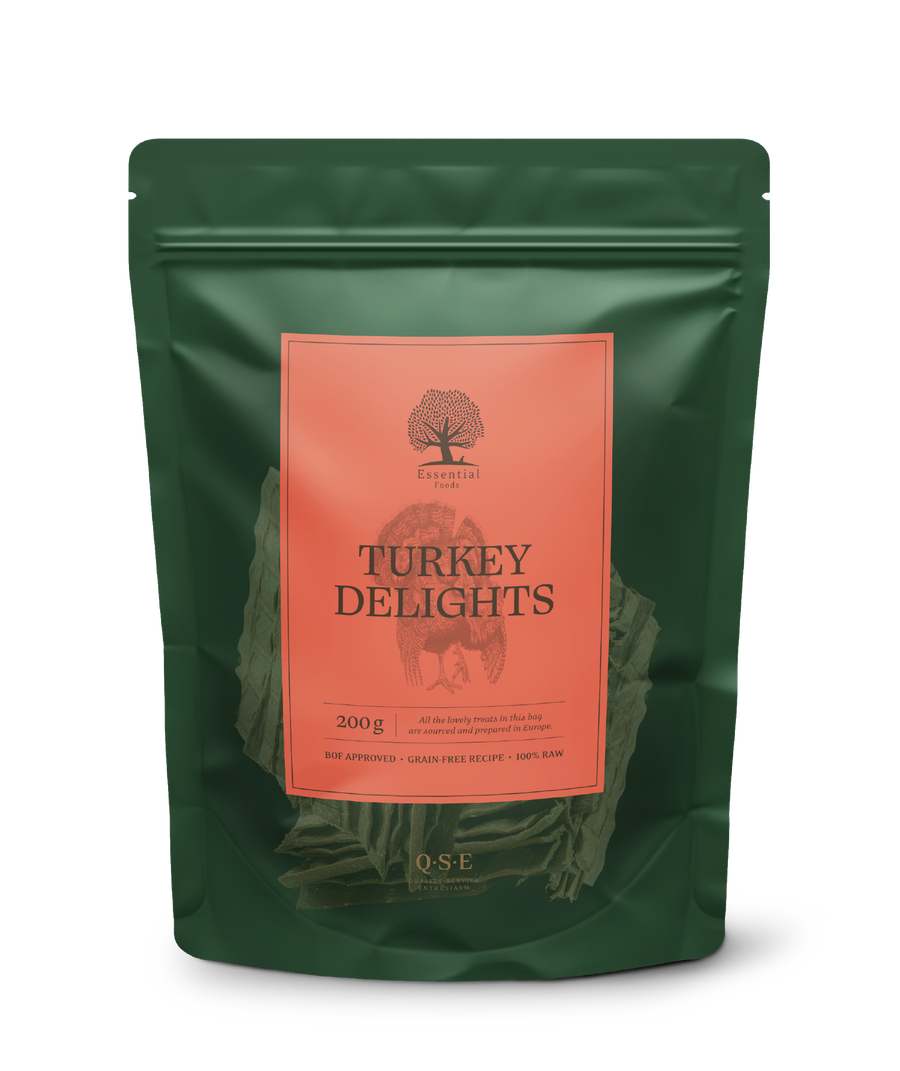 ESSENTIAL 'TURKEY DELIGHTS' 220g DOG TREAT