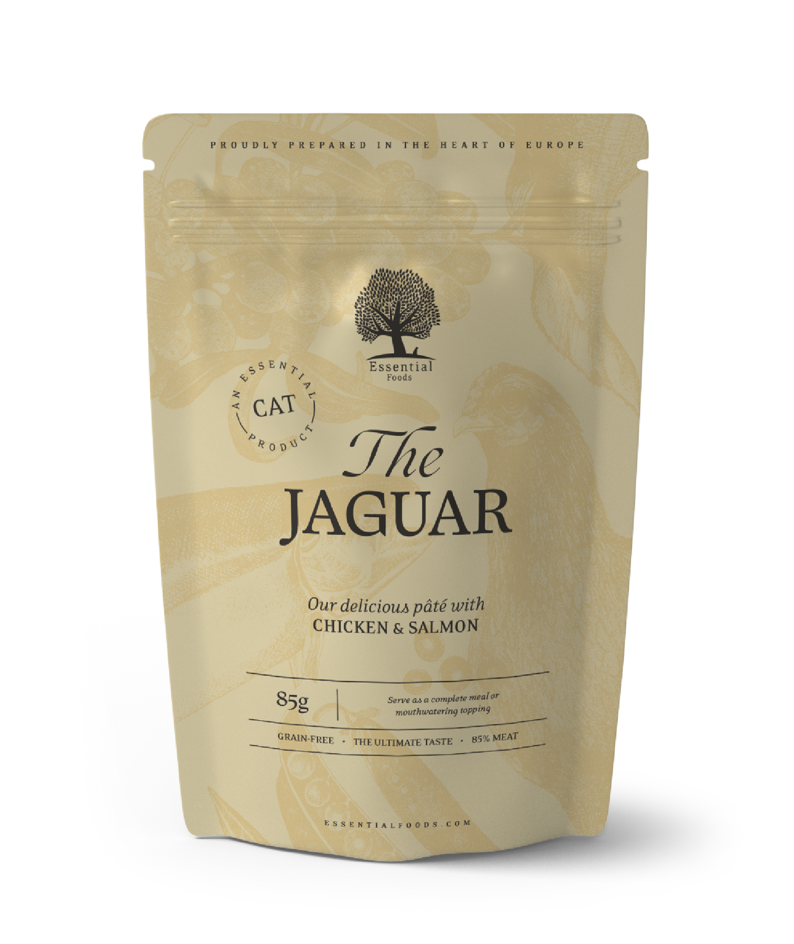 ESSENTIAL THE JAGUAR 12X85G WET CAT FOOD - Essentialfoods.ie