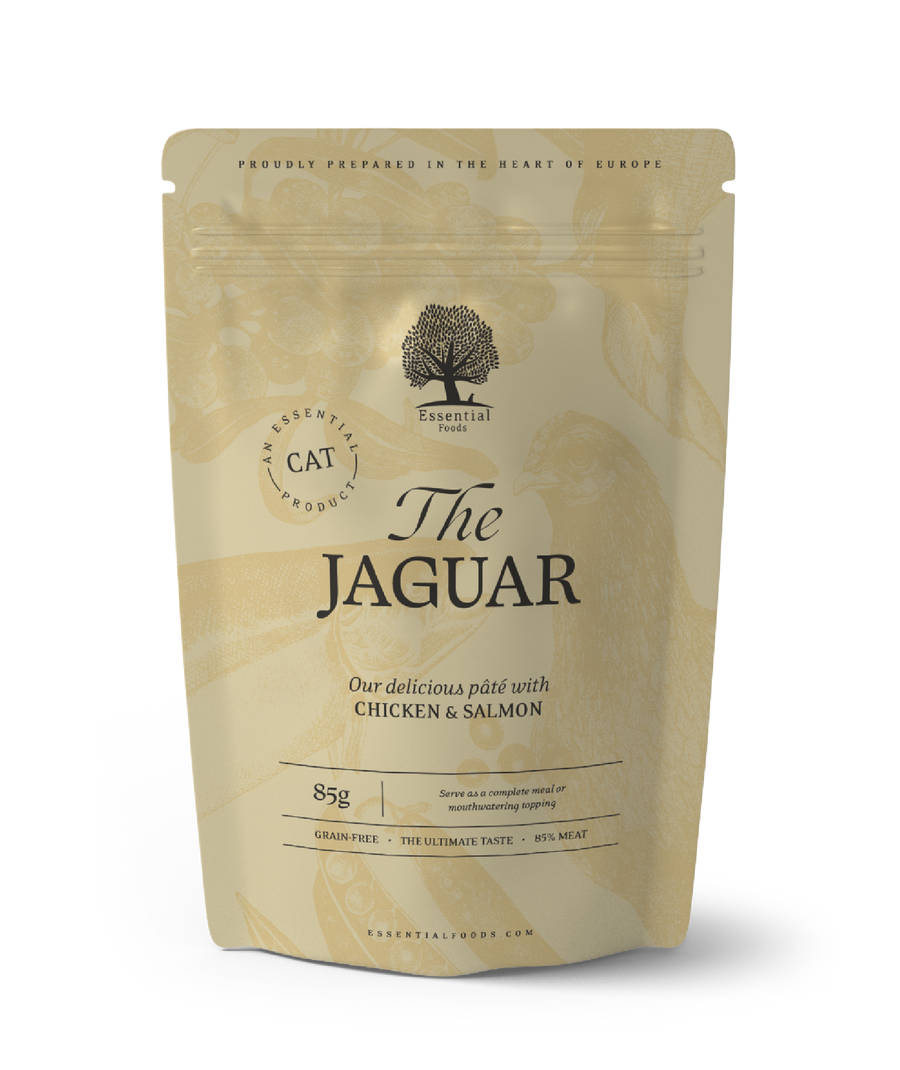 ESSENTIAL THE JAGUAR 12X85G WET CAT FOOD - Essentialfoods.ie