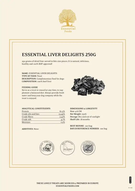 ESSENTIAL LIVER DELIGHTs - Dog Food Treats