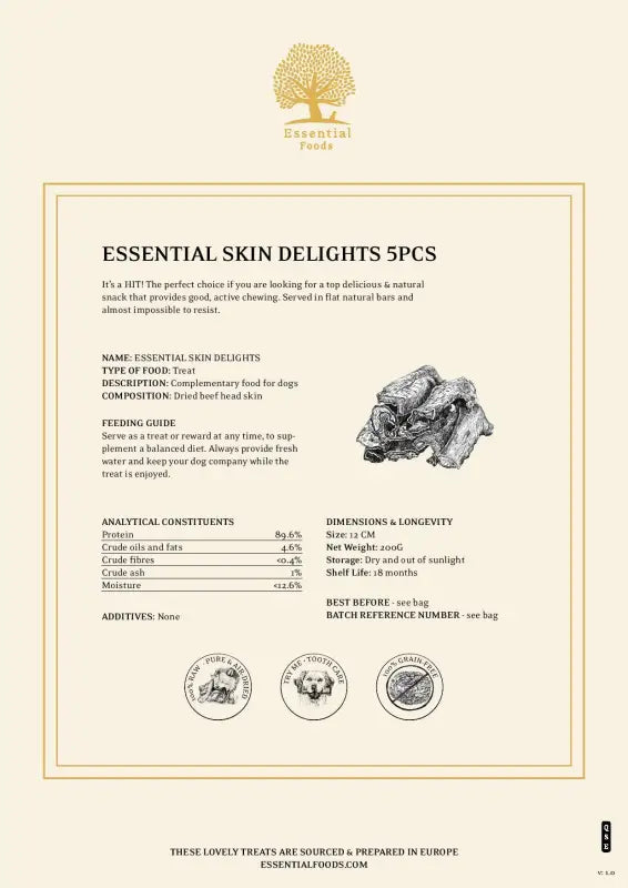Essential Skin Delights 5 Sticks - Dog Food Treats