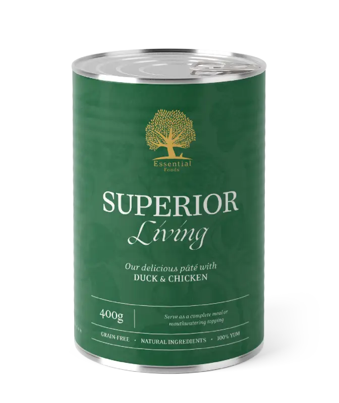 ESSENTIAL SUPERIOR LIVING PÂTÉ 400G - wet dog food